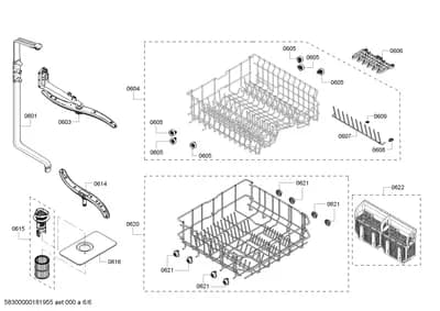 Baskets & Wheels, Spray Arms (0601-0622)