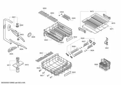 Baskets & Wheels, Spray Arms (0601-0691)