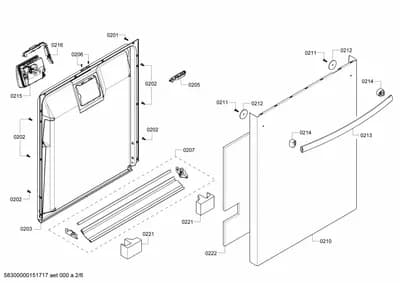 Screws, Door & Housing (0201-0222)