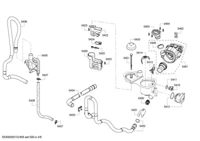 Door & Housing, Hoses (0401-0438)
