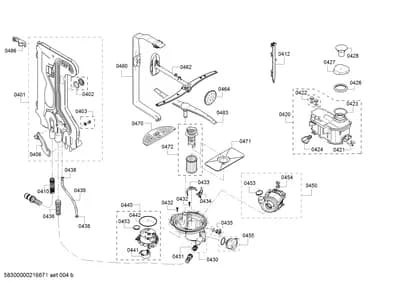 Door & Housing, Hoses (0401-0486)