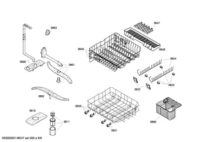Baskets & Wheels, Spray Arms (0600-0660)
