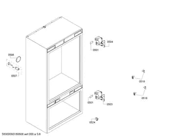 Door & Housing, Hinges (0501-0524)