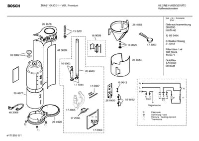 Seals & Gaskets, heatingparts (0001-0100)