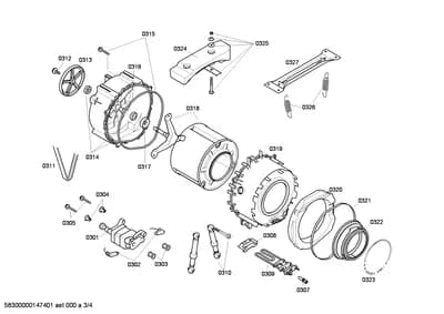 drums tubs, Screws (0301-0327)