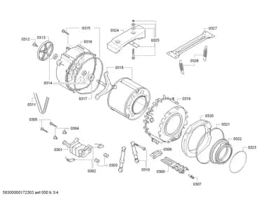 drums tubs, Screws (0301-0327)