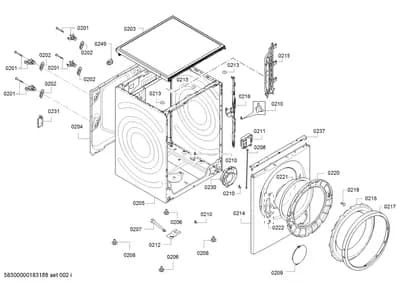Door & Housing, Hoses (0101-0521)