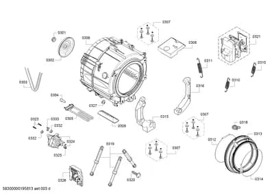 Screws, gaskets (0301-0333)