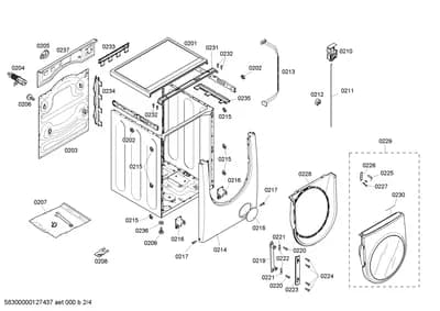 Door & Housing, Screws (0201-0237)
