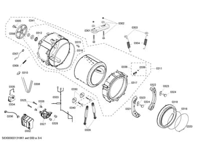 Screws, drums tubs (0301-0341)