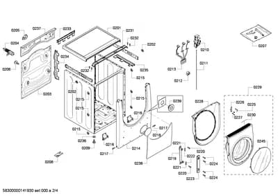 Door & Housing, Screws (0201-0245)