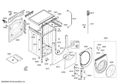 Door & Housing, Screws (0201-0245)