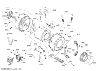 Screws, gaskets (0301-0339)