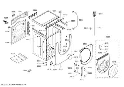 Door & Housing, Screws (0201-0245)
