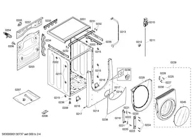 Door & Housing, Screws (0201-0245)