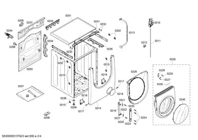 Door & Housing, Screws (0201-0245)