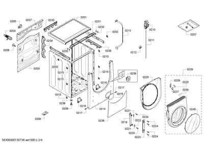 Door & Housing, Screws (0201-0245)