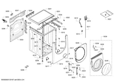 Door & Housing, Screws (0201-0245)