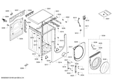 Door & Housing, Screws (0201-0245)