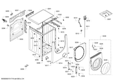 Door & Housing, Screws (0201-0245)