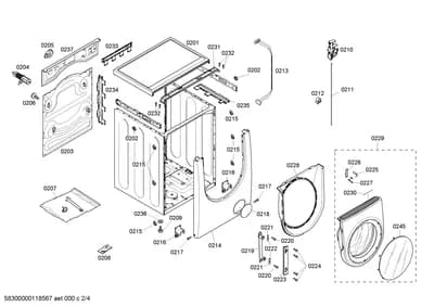 Door & Housing, Screws (0201-0245)
