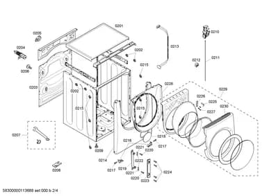 Door & Housing, Screws (0201-0230)
