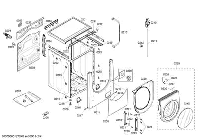 Door & Housing, Screws (0201-0245)