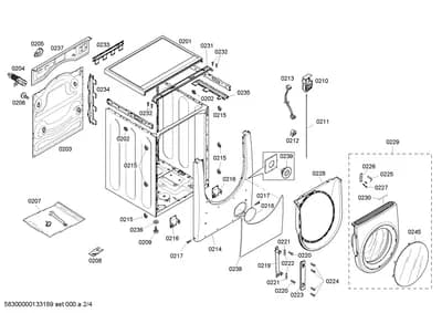 Door & Housing, Screws (0201-0245)