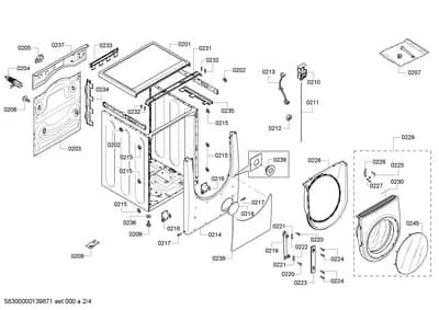 Door & Housing, Screws (0201-0245)
