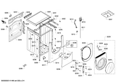 Door & Housing, Screws (0201-0245)