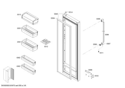 shelves trays, Seals & Gaskets (0301-0314)