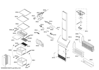 Door & Housing, Rails (0502-0581)