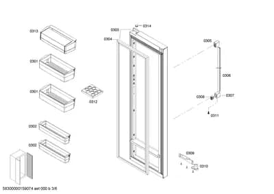 shelves trays, Seals & Gaskets (0301-0313)