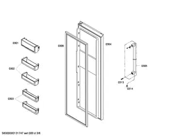 shelves trays, Seals & Gaskets (0302-0314)