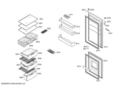 shelves trays, Screws (0206-0227)