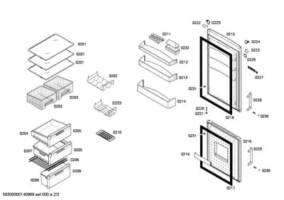 shelves trays, Screws (0206-0227)