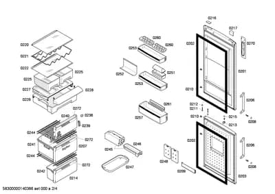 Screws, shelves trays (0211-0248)