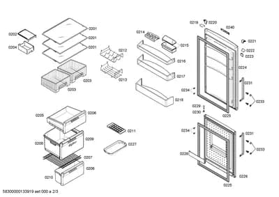 shelves trays, Screws (0207-0240)