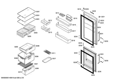 shelves trays, Door & Housing (0207-0240)