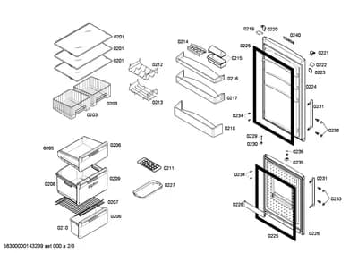 shelves trays, Door & Housing (0207-0240)