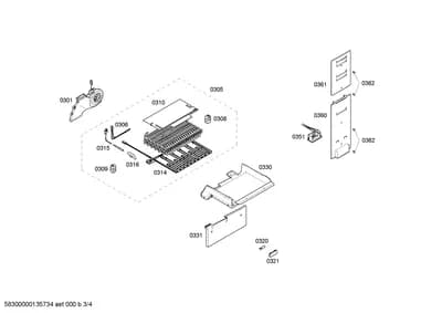 shelves trays, Ventilation (0306-0362)