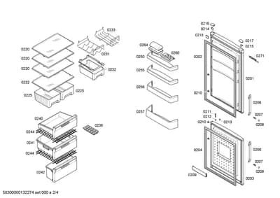 Screws, shelves trays (0207-0271)