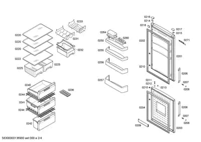 Screws, shelves trays (0207-0271)