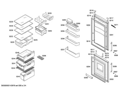 Screws, shelves trays (0207-0274)