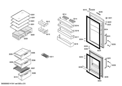 shelves trays, Screws (0207-0240)