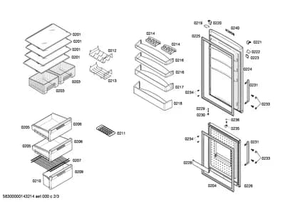 shelves trays, Screws (0207-0240)