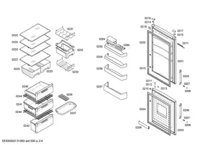Screws, shelves trays (0207-0271)