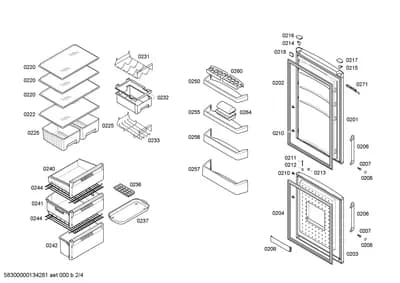 Screws, shelves trays (0207-0271)