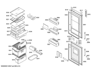 Screws, shelves trays (0207-0248)