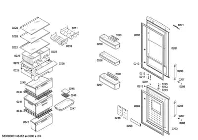 Screws, shelves trays (0207-0281)